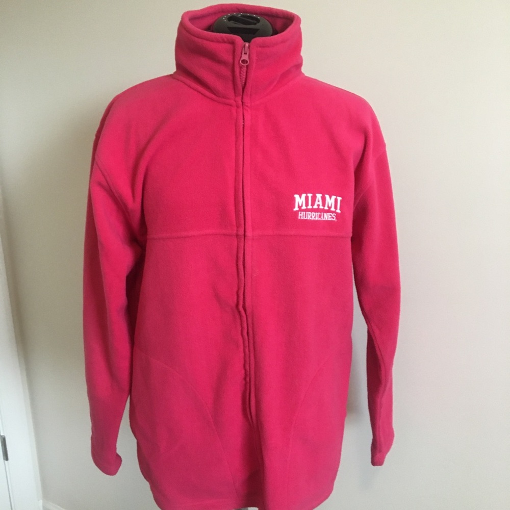 University of Miami “Waterproof” brand Pink Full Zip